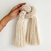 "Holding On" - Original Textile Art in natural by Bharti Trivedi