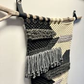 "Abstract Macrame #005" - Original Textile Art in multicolor by Kelly Renee Arte
