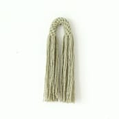 "Arch Tassel- Hemp Aarya" - Original Textile Art in green by Bharti Trivedi