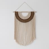 "Sandy Beach" - Original Textile Art in brown by Bharti Trivedi