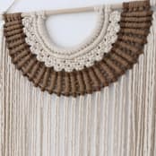 "Sandy Beach" - Original Textile Art in brown by Bharti Trivedi