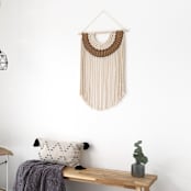 "Sandy Beach" - Original Textile Art in brown by Bharti Trivedi