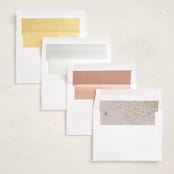 "Gilde Edge" - Foil Press Memorial Cards in Pearl by Itsy Belle Studio - Envelope Liners