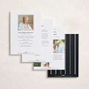 "Classic Edge" - Foil Press Memorial Cards in Midnight by Nicole Walsh - Back of Card Options
