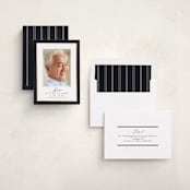 "Classic Edge" - Foil Press Memorial Cards in Midnight by Nicole Walsh - Assembled