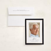 "Classic Edge" - Foil Press Memorial Cards in Midnight by Nicole Walsh - Card with Envelope