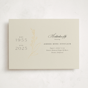 "A Life Remembered" - Foil Press Memorial Cards in Vanilla by Joyce Pinheiro - Front