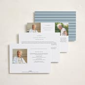 "minimalist" - Memorial Cards in Denim by Jennifer Postorino - Back of Card Options