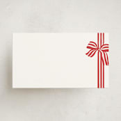 "ribbon wrapped" - Mini Note Cards in Poinsettia by Angela Marzuki - Front