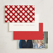 "ribbon wrapped" - Mini Note Cards in Poinsettia by Angela Marzuki - Back of Card Options