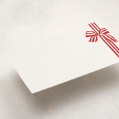 "ribbon wrapped" - Mini Note Cards in Poinsettia by Angela Marzuki - Detail