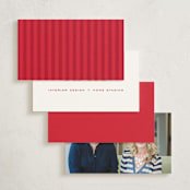 "Vintage Spruce" - Mini Note Cards in Poinsettia by Amy Kross - Back of Card Options