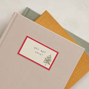 "Vintage Spruce" - Mini Note Cards in Poinsettia by Amy Kross - In-Situ