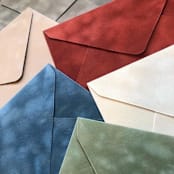 "Camel Velvet Envelopes" - Envelopes in beige by PAPER and LACE