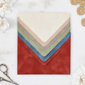 "Camel Velvet Envelopes" - Envelopes in beige by PAPER and LACE