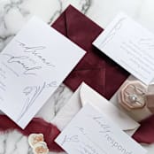 "Wine Velvet Envelopes" - Envelopes in red by PAPER and LACE
