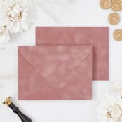 "Dusty Rose Velvet Envelopes" - Envelopes in pink by PAPER and LACE