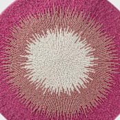 "Ombre beaded placemat, pink" - Placemats in pink by Joanna Buchanan
