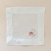 "Personalize Ribbon Letter Cocktail Napkins - Set of 4" - Napkins in white by Jessica Penley