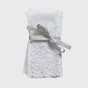 "Hydrangea dinner napkins, white, set of two" - Napkins in white by Joanna Buchanan