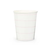 "Blush Frenchie Stripes 9 oz Cups - Pack of 8" - Paper and Plastic Cups in black by Jollity and Co