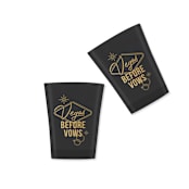 "Vegas Before Vows Plastic Shot Glass, set of 12" - Paper and Plastic Cups in black by ForYourParty