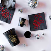 "Vegas Before Vows Plastic Shot Glass, set of 12" - Paper and Plastic Cups in black by ForYourParty