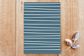 "Stack of Presents" - Stationery in Blue Spruce by Olivia Goree - Back of Card