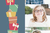 "Stack of Presents" - Stationery in Blue Spruce by Olivia Goree - Close-Up