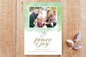 "Peace & Joy Dove" - Stationery in Pear by Red Impressionz - Front