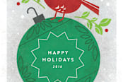 "Christmas Cardinal" - Stationery in Evergreen by Jessica Ogden - Close-Up