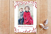 "Winterberry Branches" - Stationery in Cranberry by Red Impressionz - Front