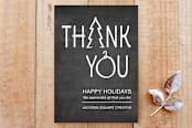 "Simply Thank You" - Stationery in Chalkboard by Three Wings North - Front