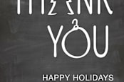 "Simply Thank You" - Stationery in Chalkboard by Three Wings North - Close-Up