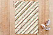 "Candied Corners" - Stationery in candy cane by Shannon - Back of Card
