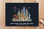 "New year in new york city" - Stationery in night by Ariel Troche - Front