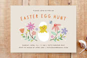 "Hatched Easter Egg Hunt" - Stationery in Beige by Amber Barkley - Front