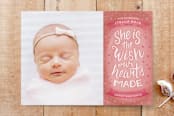 "She is the wish" - Stationery in Rose by Shannon - Front