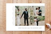 "Winter Lace 3-Photo Card" - Stationery in Ash by Amber Barkley - Front