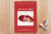 "Early Christmas Present Birth Announcement" - Stationery in Berry by Amber Barkley - Front