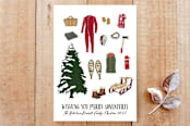 "Tree Expedition" - Stationery in Winterberry by Heather Azano-Brown - Front