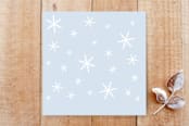 "New Snow Baby" - Stationery in Baby Blue by Elky Ink - Back of Card