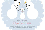 "New Snow Baby" - Stationery in Baby Blue by Elky Ink - Close-Up