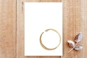 "NYC Coffee Cup" - Stationery in Coffee by Salina Mack - Back of Card