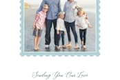 "Sending you our love" - Stationery in Robin Blue by The Chatty Press - Close-Up