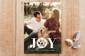 "Paw Prints" - Stationery in Snow by Lauren Chism - Front