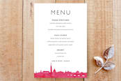 "Skyline DC Menu" - Stationery in Magenta by Laura Condouris - Front