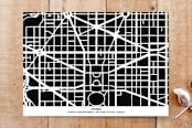 "Skyline DC stationery" - Stationery in Magenta by Laura Condouris - Back of Card