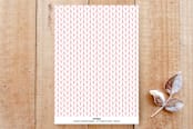 "Baby Diaper Pin" - Stationery in Pink Taffy by Faith Harlow - Back of Card