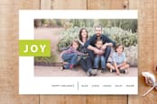 "Mod Tab Holiday Card" - Stationery in Green Apple by Luckybug Designs - Front
